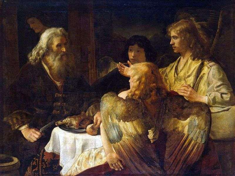  Авраам и три ангела   Рембрандт Харменс Ван Рейн