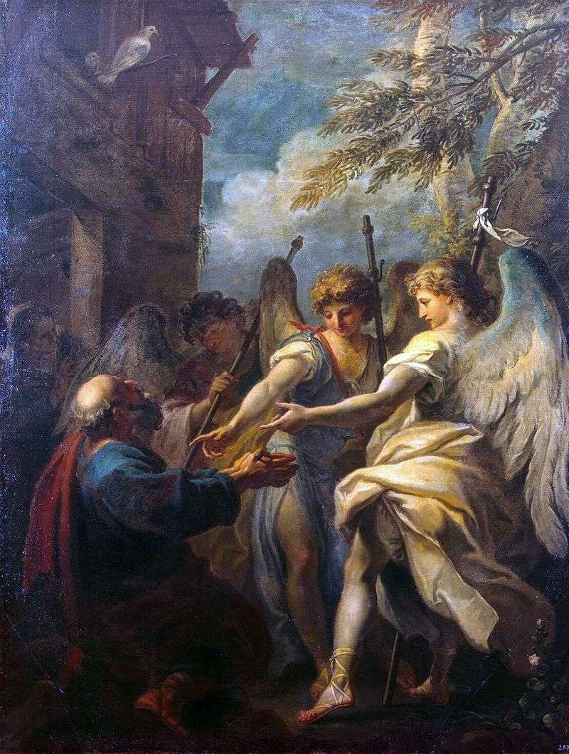 Авраам и три ангела   Себастьяно Риччи