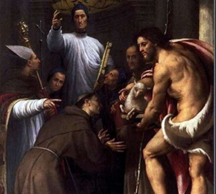  Блаженный Джустиниани с двумя канониками и святыми   Перденоне