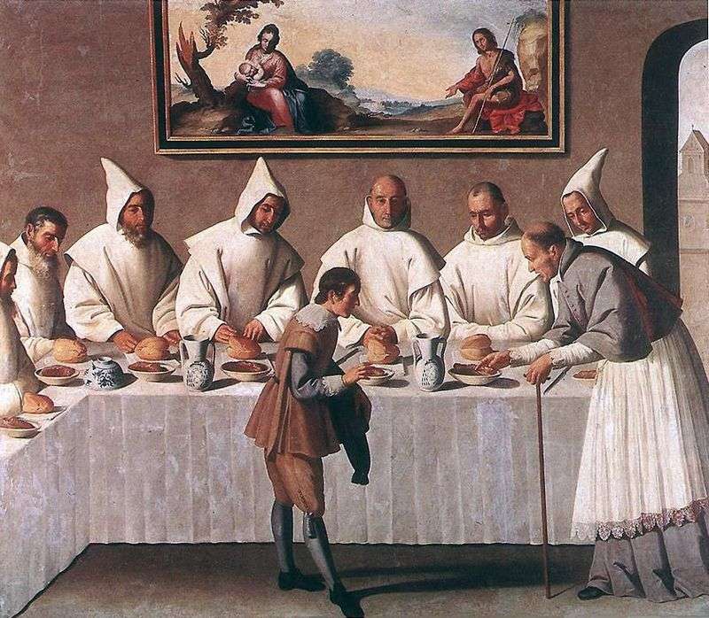  Чудо св. Гуго Гренобльского в трапезной монастыря   Франсиско де Сурбаран