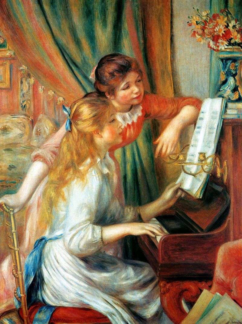  Девушки за фортепьяно (Девушки у пианино)   Пьер Огюст Ренуар
