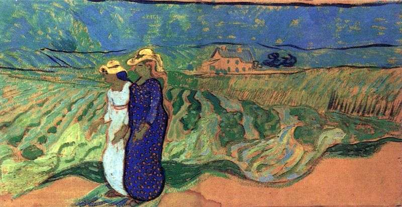  Две женщины идущие в поле   Винсент Ван Гог