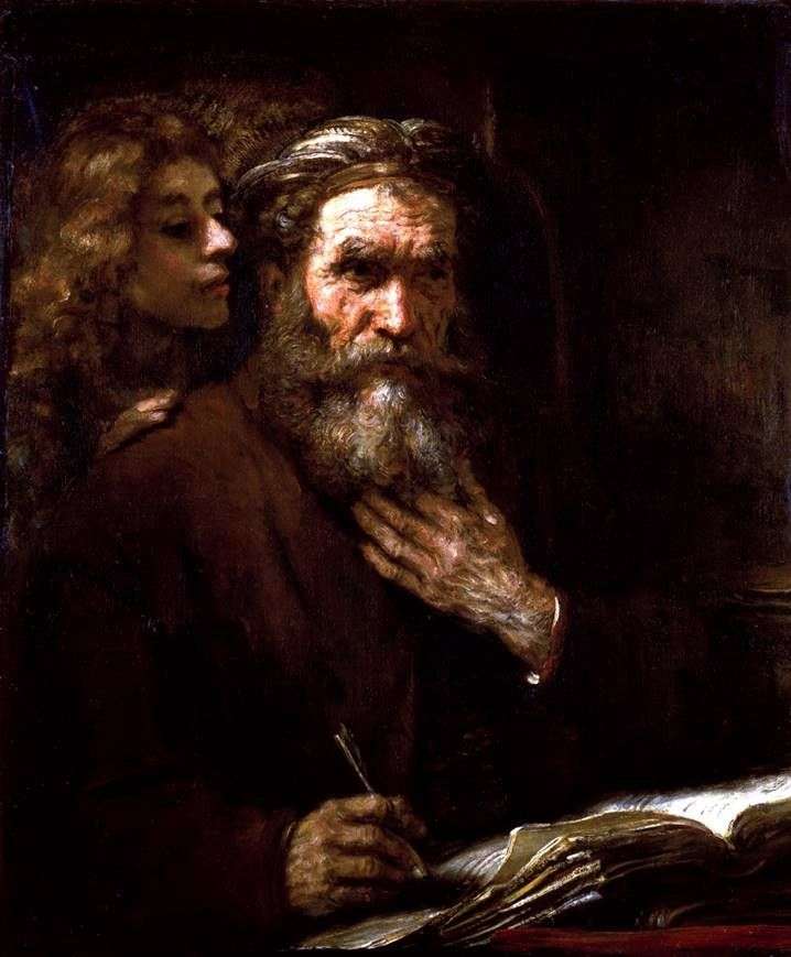  Евангелист Матфей и ангел   Рембрандт Харменс Ван Рейн