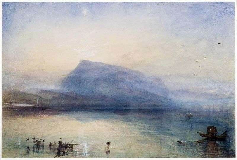  Гора Риги: вид на Люцернское озеро на восходе   Уильям Тернер