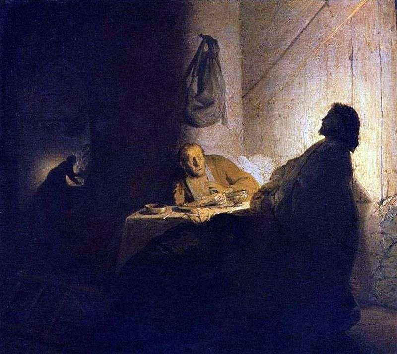  Христос и ученики в Эммаусе   Рембрандт Харменс Ван Рейн