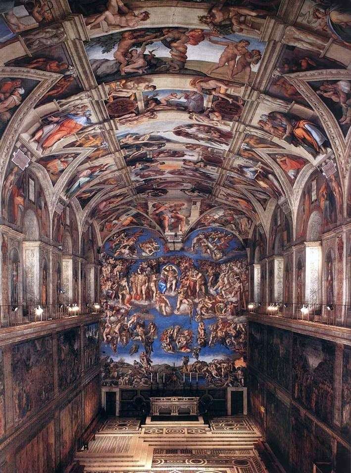  Интерьер сикстинской капеллы   Микеланджело Буанарротти