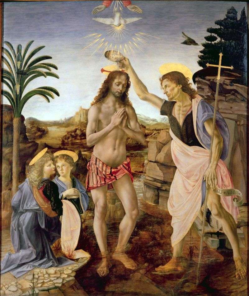  Крещение Христа   Андреа дель Верроккьо