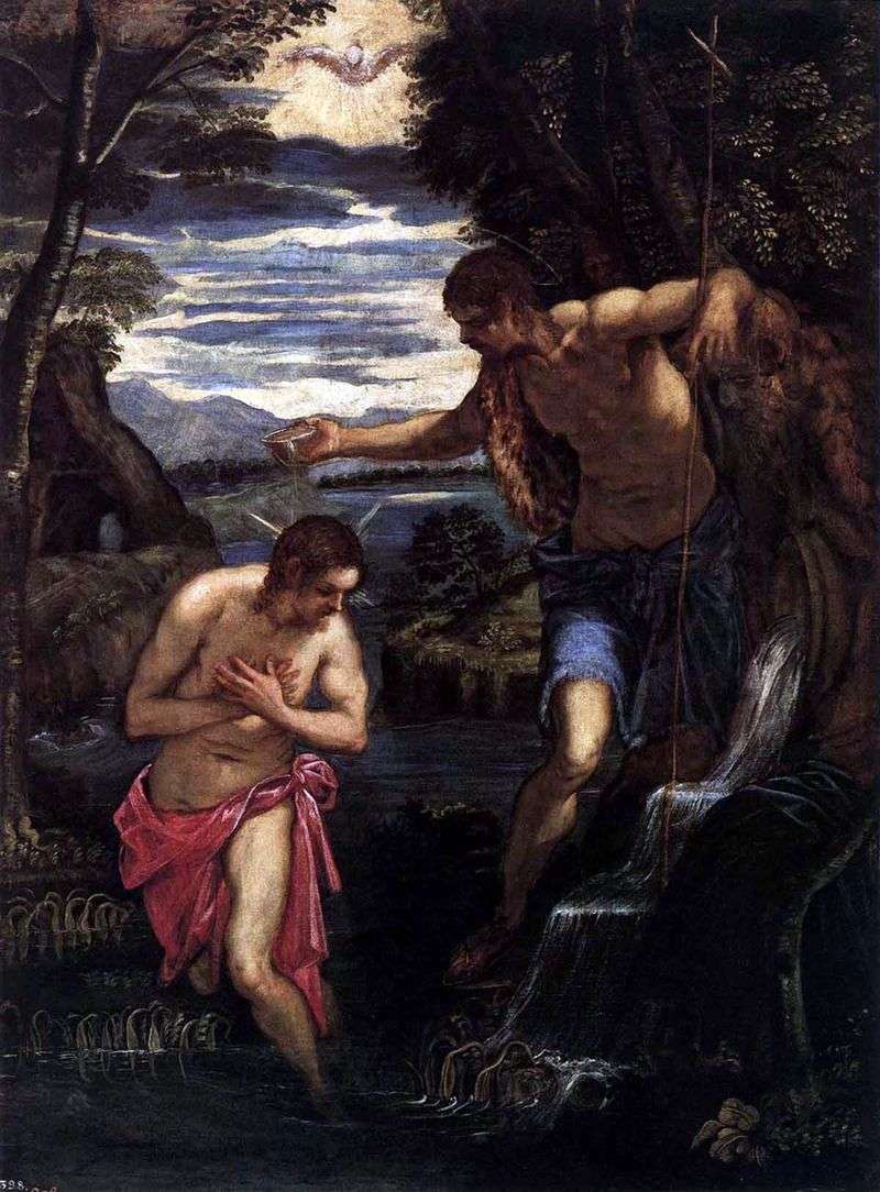 Крещение Христа   Якопо Тинторетто