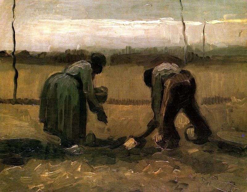  Крестьянин и крестьянка сажающие картофель   Винсент Ван Гог