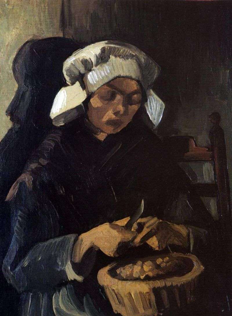  Крестьянка очищающая картофель   Винсент Ван Гог