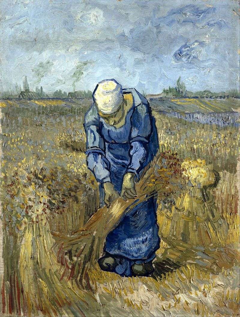  Крестьянка вяжет снопы (по Милле)   Винсент Ван Гог