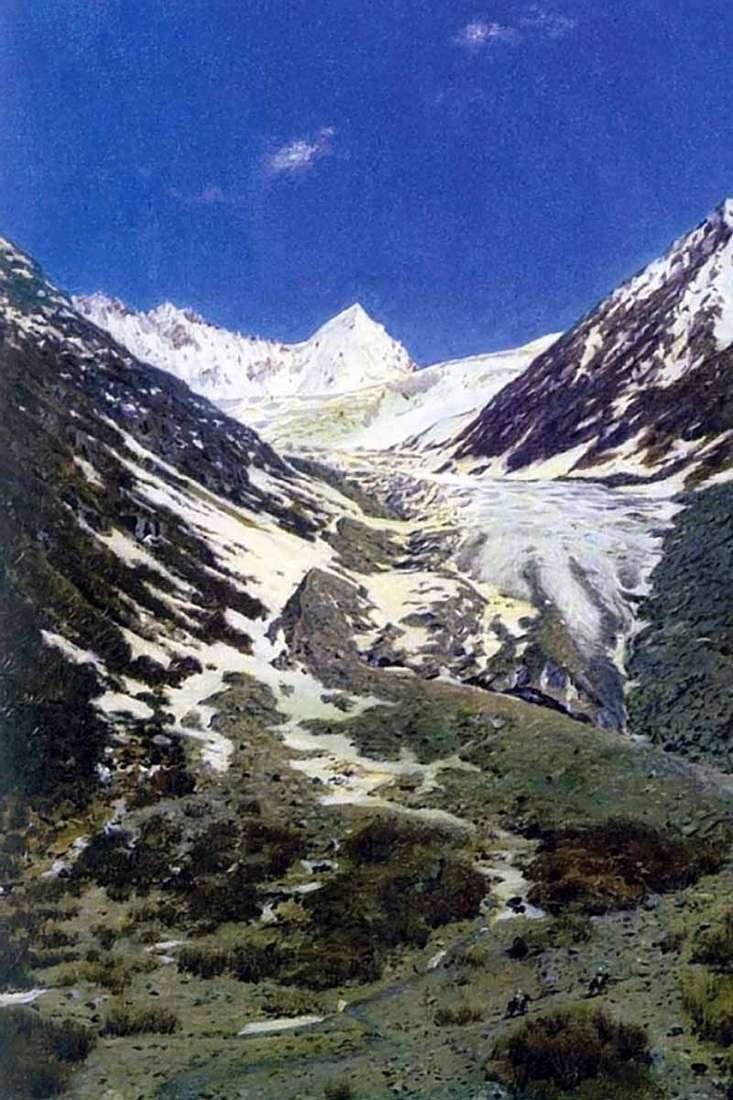  Ледник по дороге из Кашмира в Ладакх   Василий Верещагин