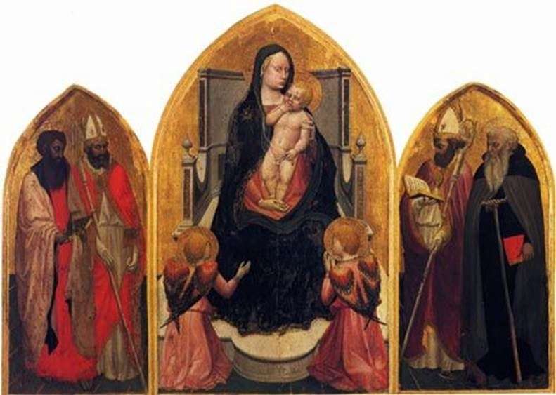  Мадонна с ангелами и святыми (триптих Сан Джовенале)   Мазаччо