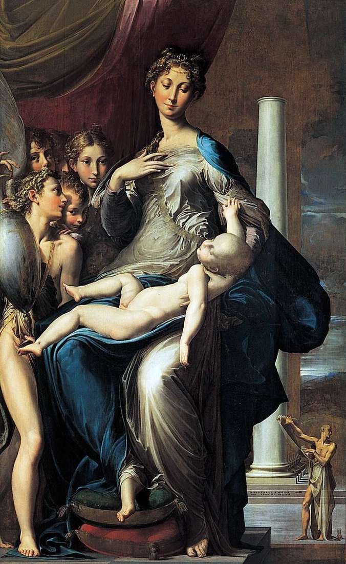  Мадонна с Младенцем, ангелами и св. Иеронимом   Франческо Пармиджанино