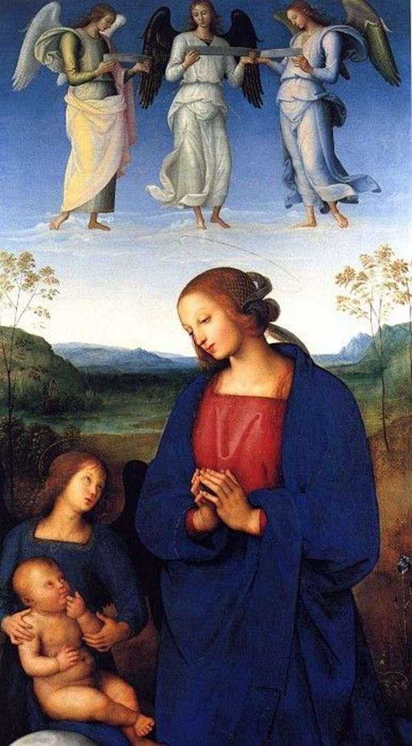  Мадонна с Младенцем и ангелом   Пьетро ди Христофоро Вануччи Перуджино
