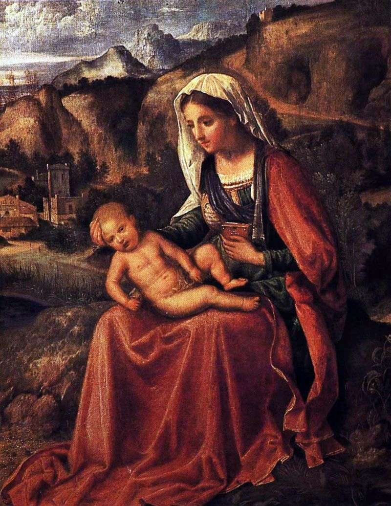  Мадонна с младенцем в пейзаже   Джорджоне Барбарелли да Кастельфранко