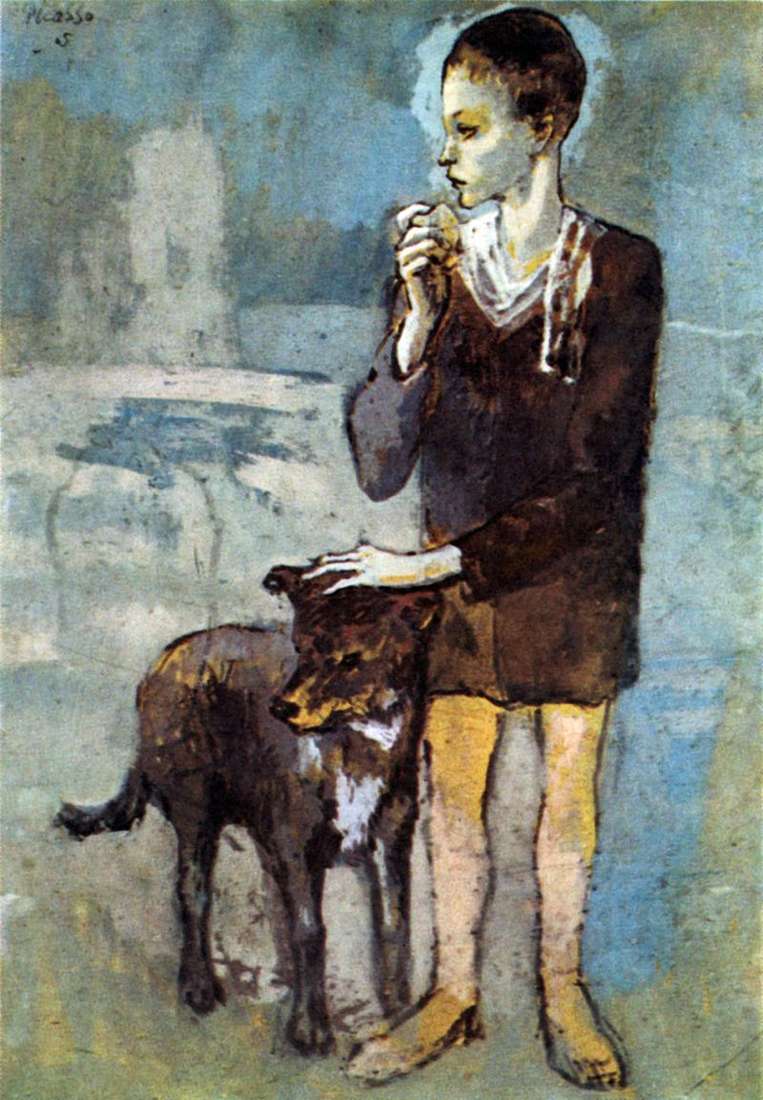  Мальчик с собакой   Пабло Пикассо
