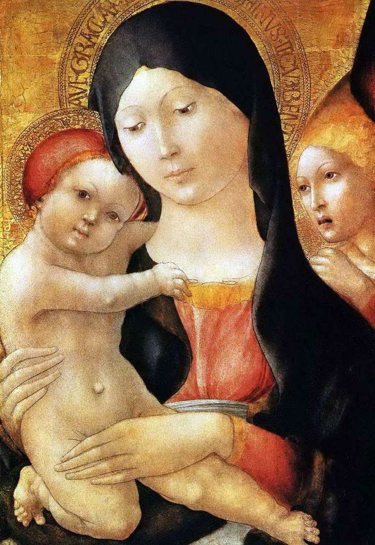  Мария с младенцем и ангелом   Либерале да Верона