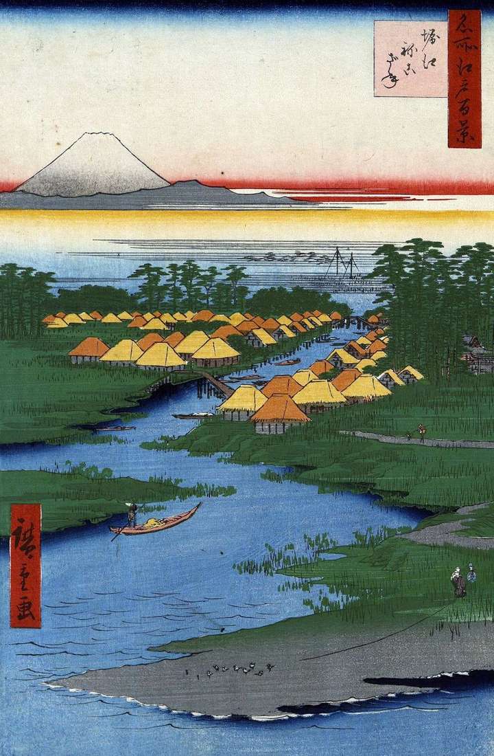  Местность Хориэ и Нэкодзанэ   Утагава Хиросигэ