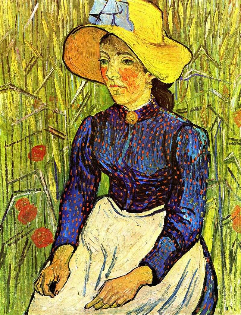  Молодая крестьянка в соломенной шляпе   Винсент Ван Гог
