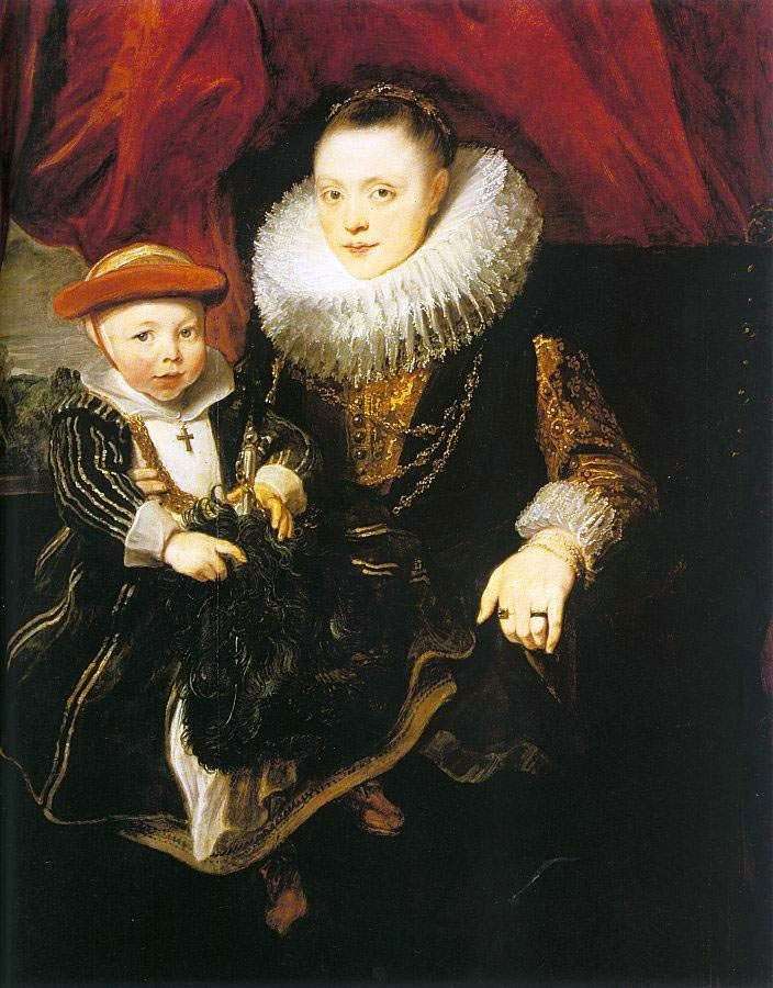  Молодая женщина с ребенком   Энтони Ван Дейк