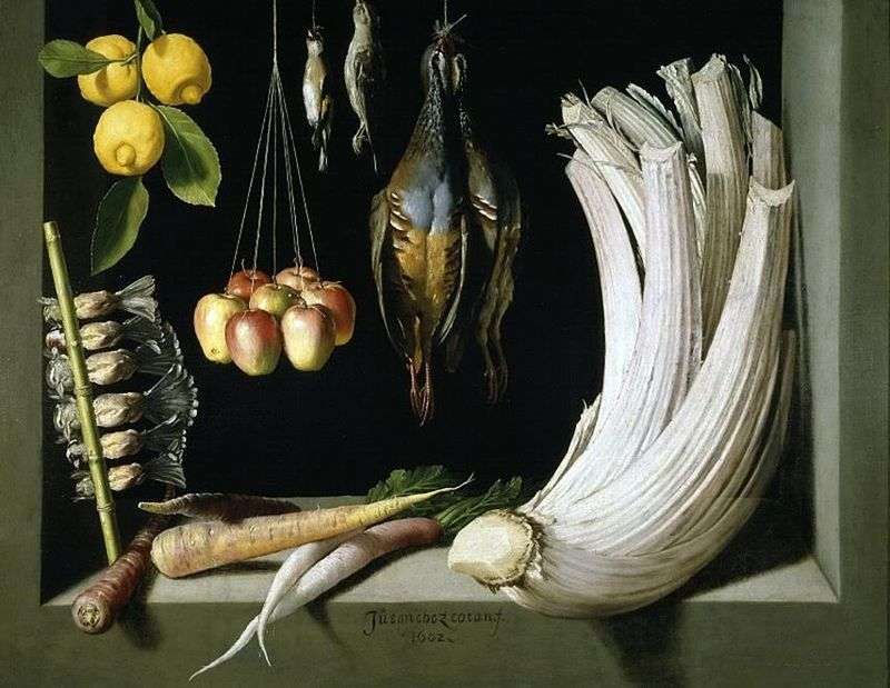  Натюрморт с дичью   овощами и лимонами, Санчес Хуан Котан