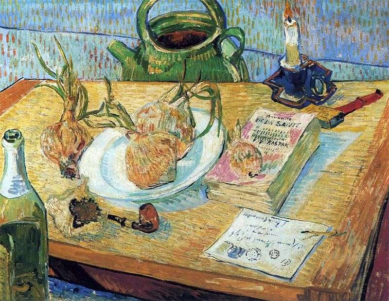 Натюрморт с луком и чертежной доской   Винсент Ван Гог