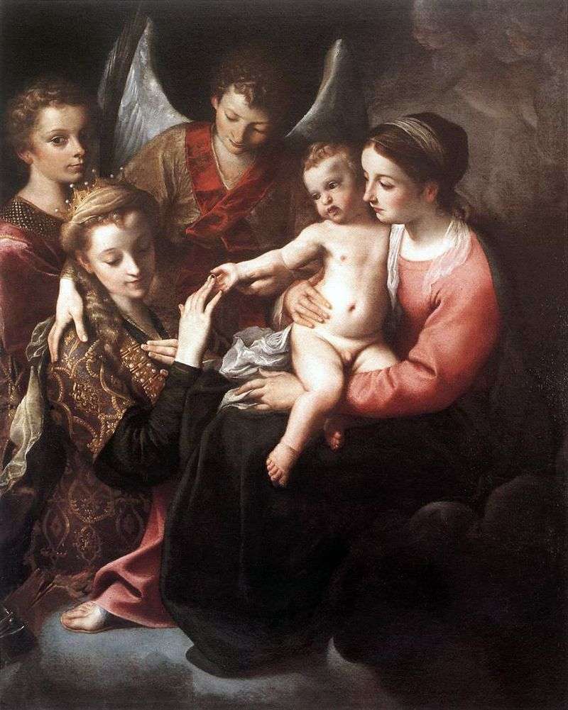  Обручение святой Екатерины   Аннибале Карраччи