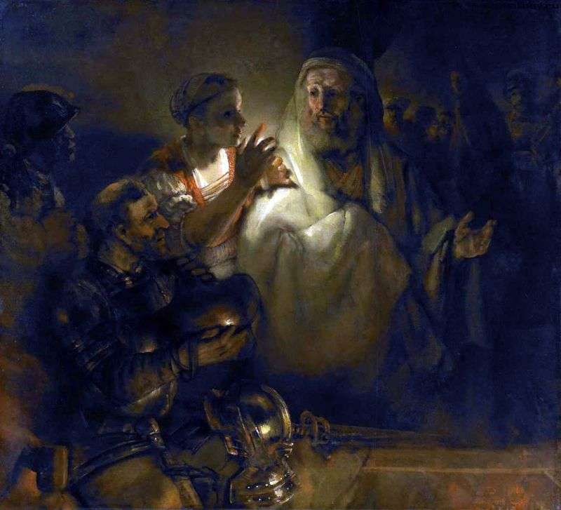  Отречение апостола Петра   Рембрандт Харменс Ван Рейн