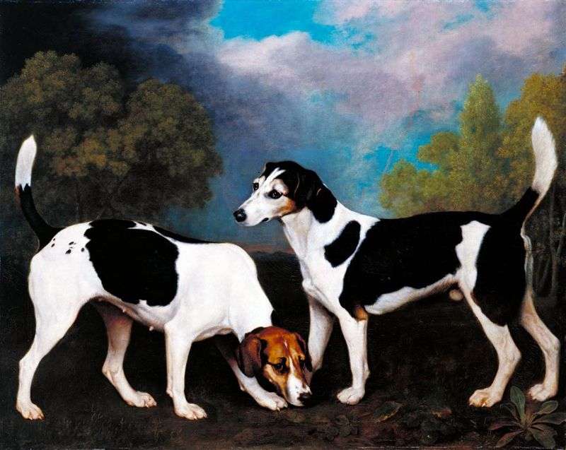  Пейзаж с охотничьими собаками   Джордж Стаббс