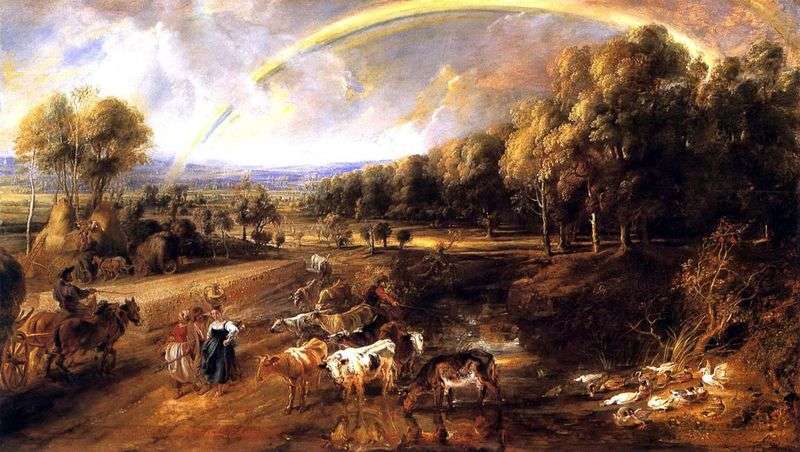  Пейзаж с радугой   Питер Рубенс
