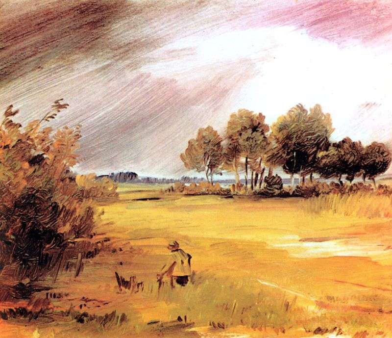  Пейзаж во время дождя   Вильгельм Буш