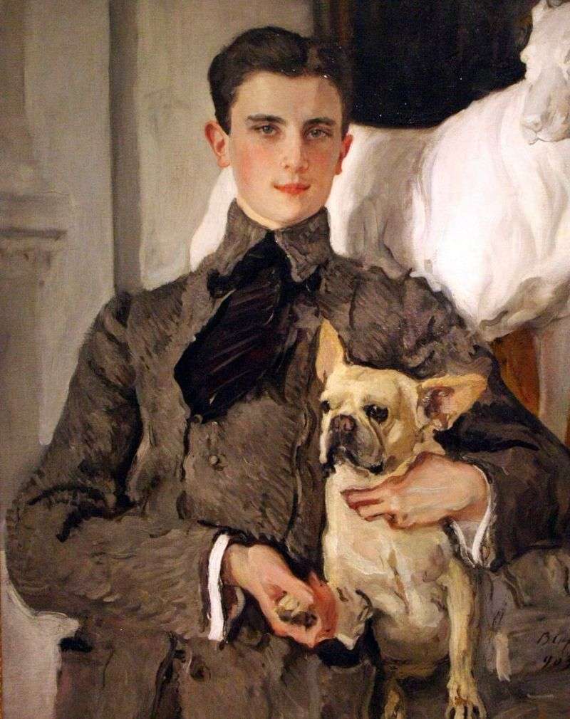  Портрет графа Ф. Ф. Сумарокова Эльстон, впоследствии князя Юсупова, с собакой   Валентин Серов