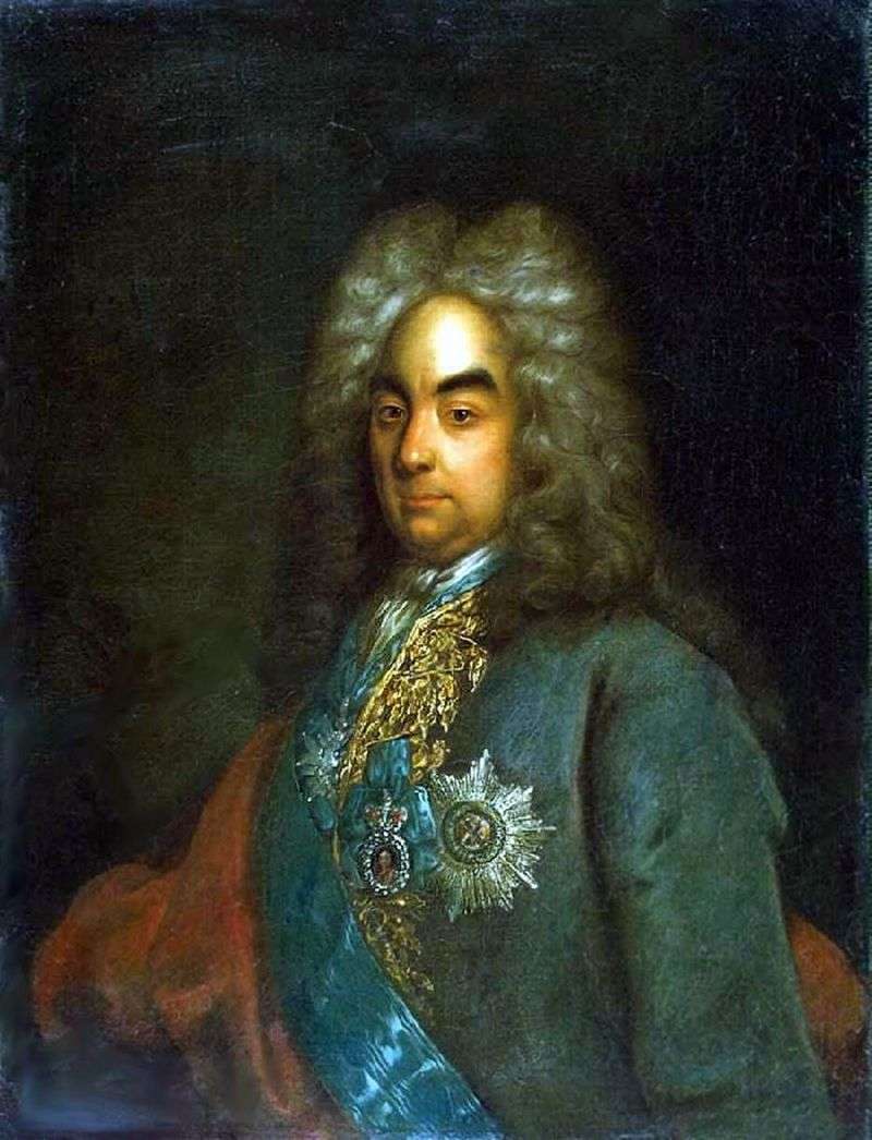  Портрет графа Петра Андреевича Толстого   Иоганн Готфрид Таннауэр