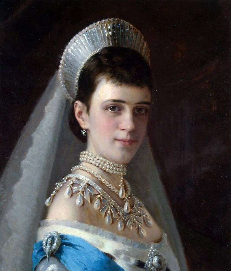  Портрет императрицы Марии Федоровны в жемчужном уборе   Иван Крамской