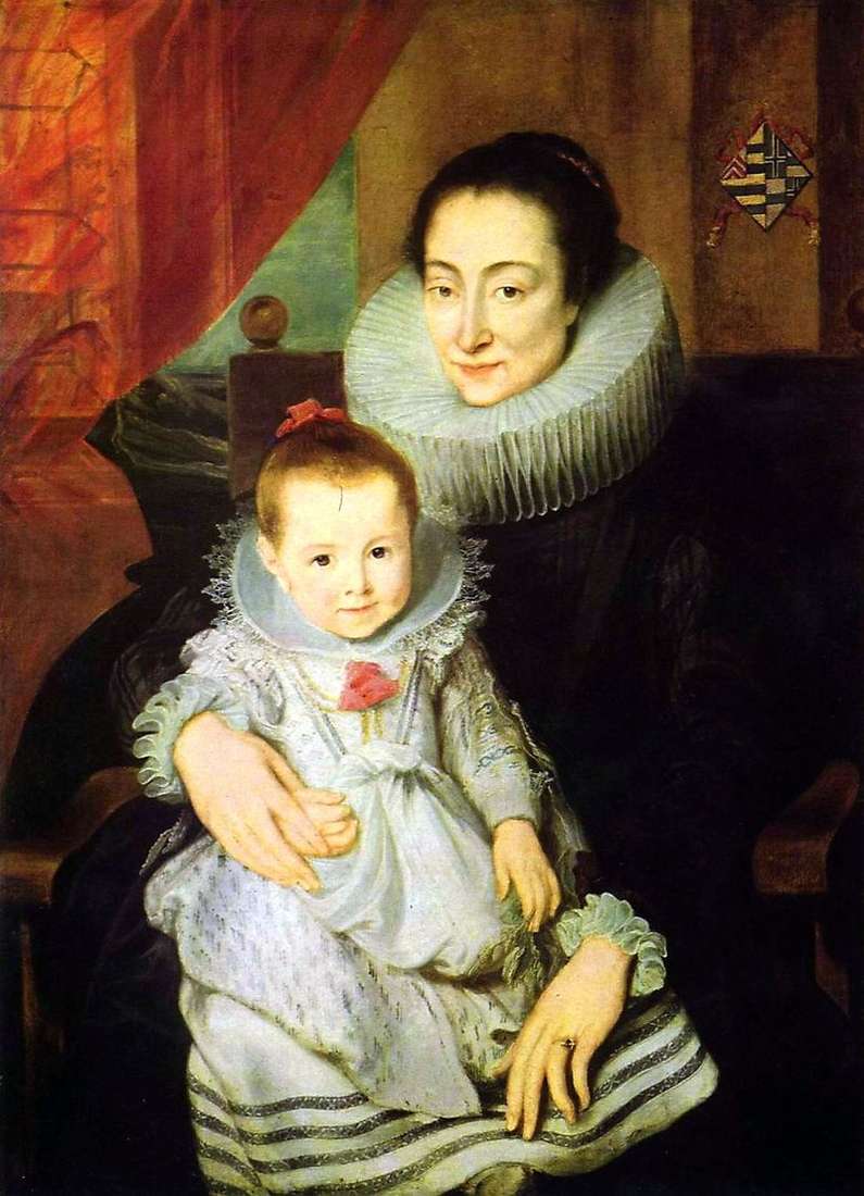  Портрет Марии Клариссы, супруги Яна Вовериуса, с ребенком   Энтони Ван Дейк