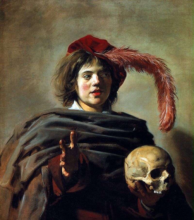  Портрет молодого человека с черепом (Ванитас)   Франс Халс
