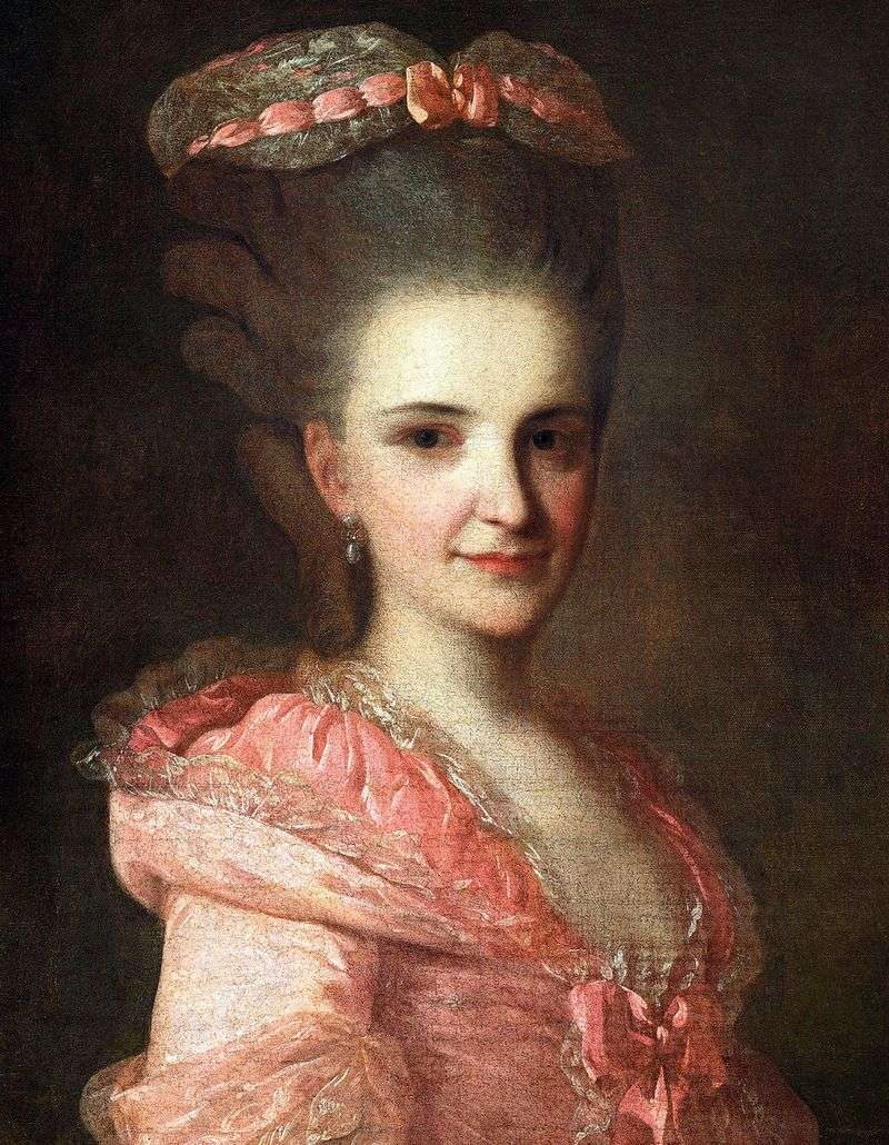  Портрет неизвестной в розовом платье   Федор Рокотов