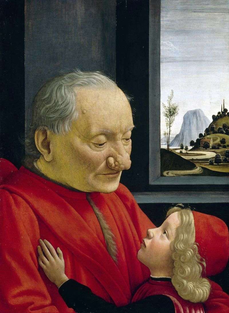  Портрет старика с внуком   Доменико Гирландайо