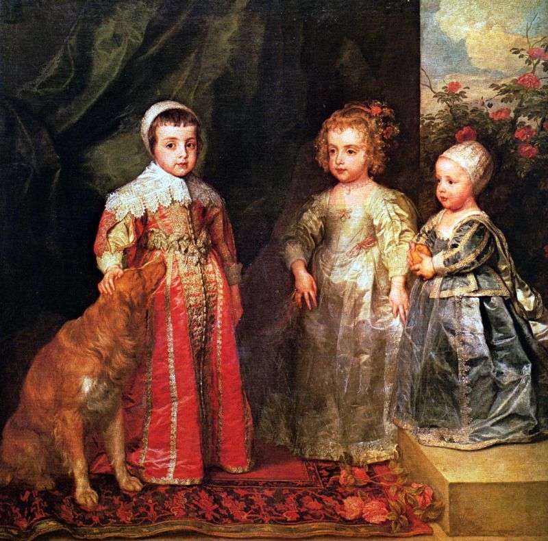  Портрет трех старших детей Карла I   Энтони Ван Дейк