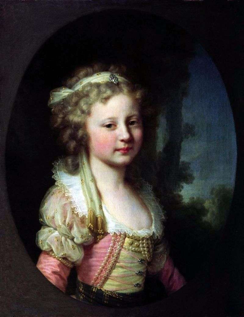  Портрет великой княжны Елены Павловны в детстве   Иоганн Баптист Лампи