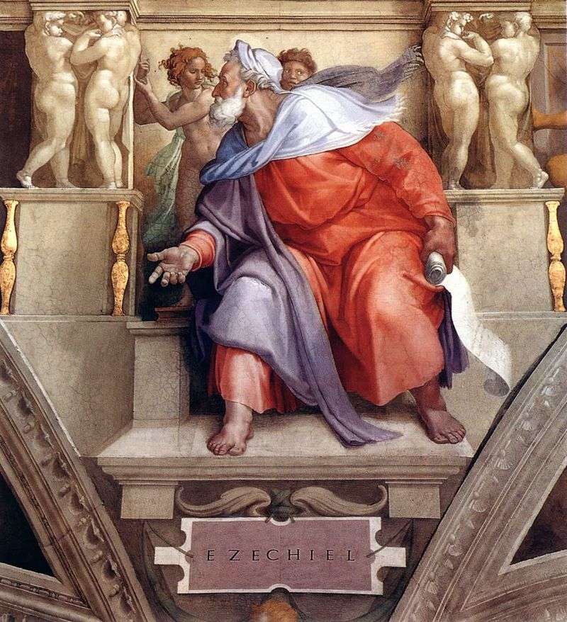  Пророк Иезекииль (фреска)   Микеланджело Буонарроти
