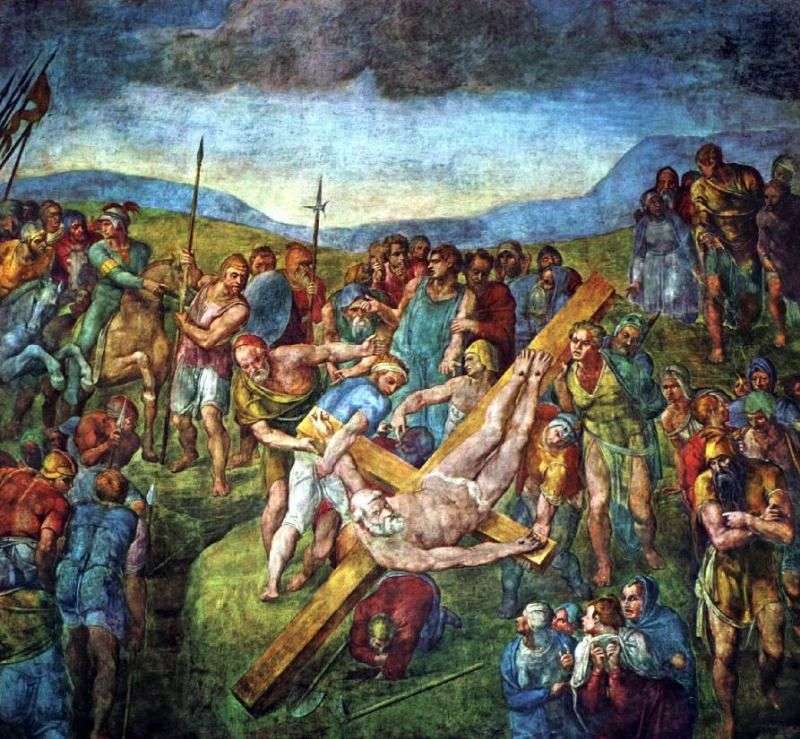  Распятие святого Петра   Микеланджело Буонарроти