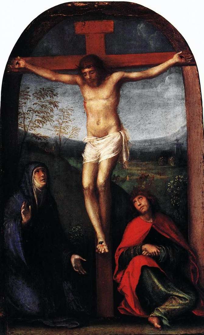  Распятый Христос с Марией и святым Иоанном Евангелистом   Франческо Франче