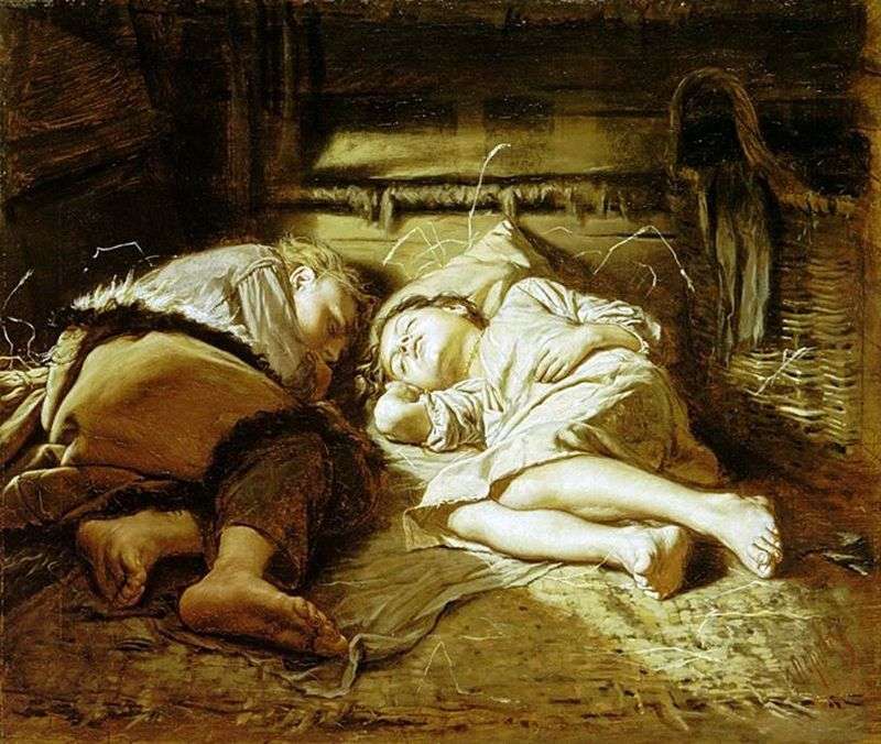  Спящие дети   Василий Перов