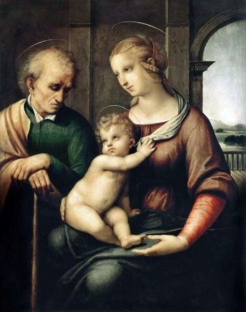  Святое семейство или Мадонна с безбородым Иосифом   Рафаэль Санти