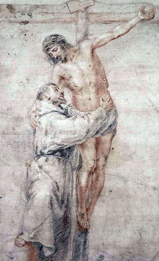  Святой Франциск, обнимающий Христа   Бартоломе Эстебан Мурильо
