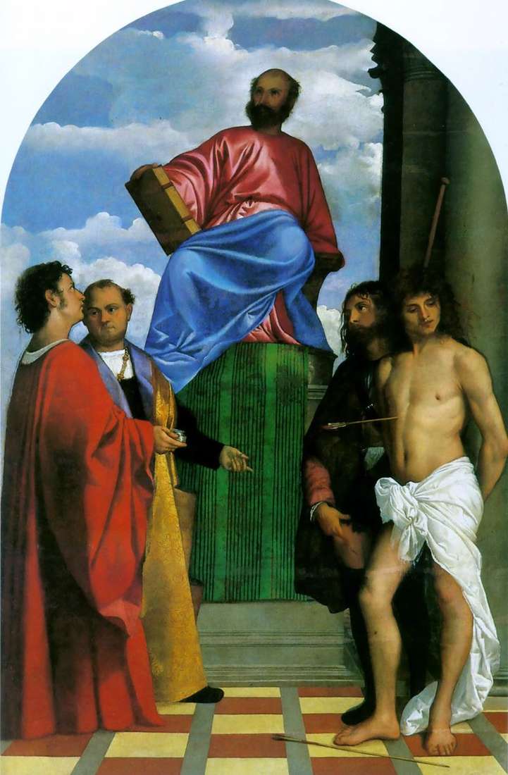  Святой Марк на амвоне со святыми   Тициан Вечеллио