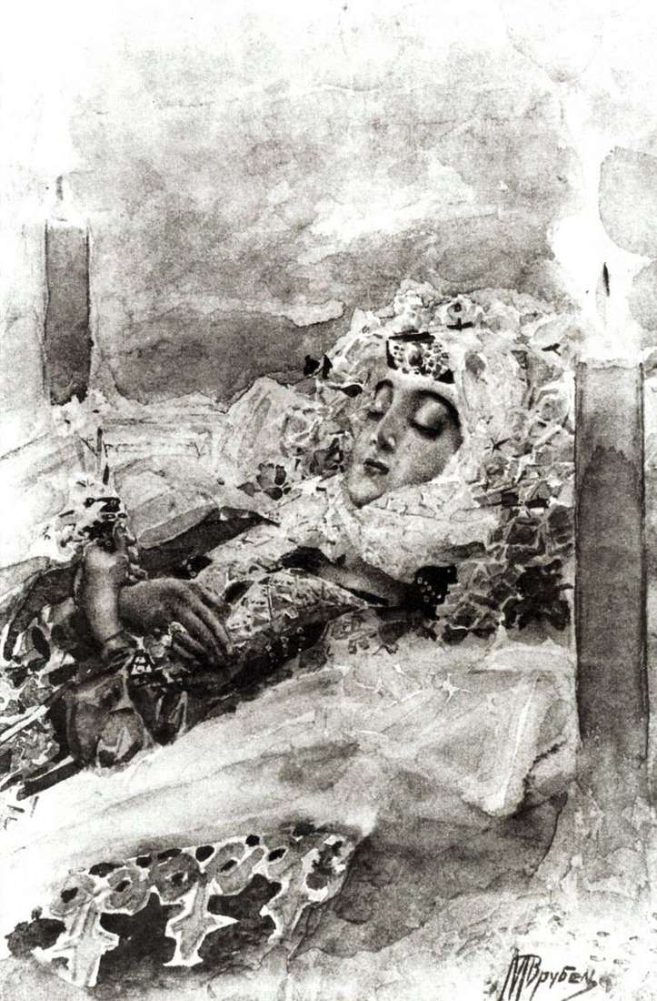  Тамара в гробу   Михаил Врубель