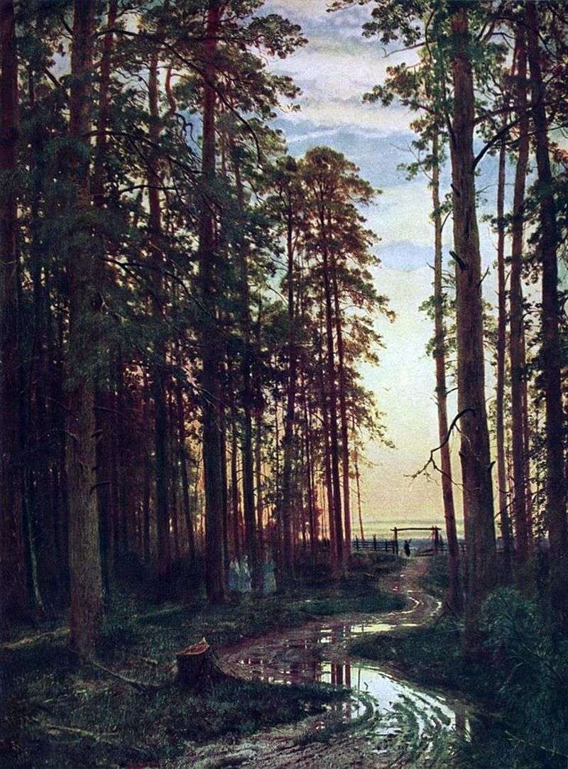  Вечер в сосновом лесу   Иван Шишкин